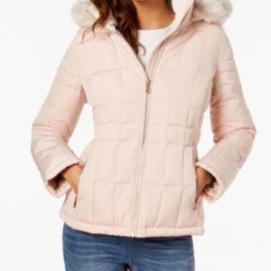 CALVIN KLEIN Faux-fur-trim Hooded Puffer Coat
